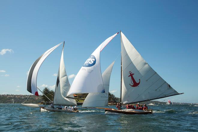 Sailing - Australian Championship Historic 18ft skiffs 2014, Sydney - 27/01/2014<br />
Left: Abedare and Yendys © Andrea Francolini http://www.afrancolini.com/